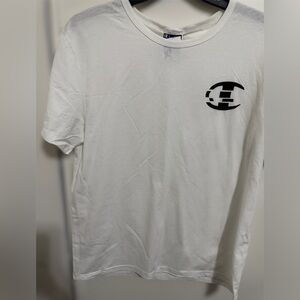 champions White T-Shirt with Black Logo